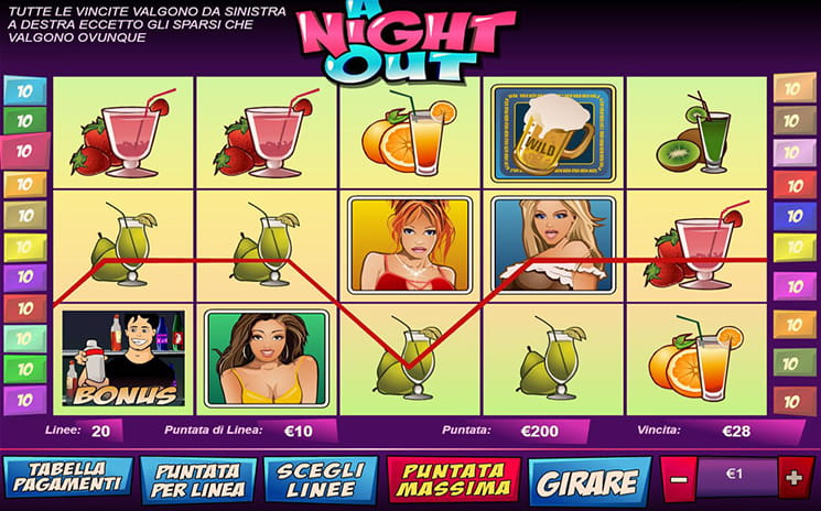 A Night Out Slot di Eurobet casinò