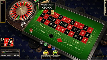 American Roulette su 888casino