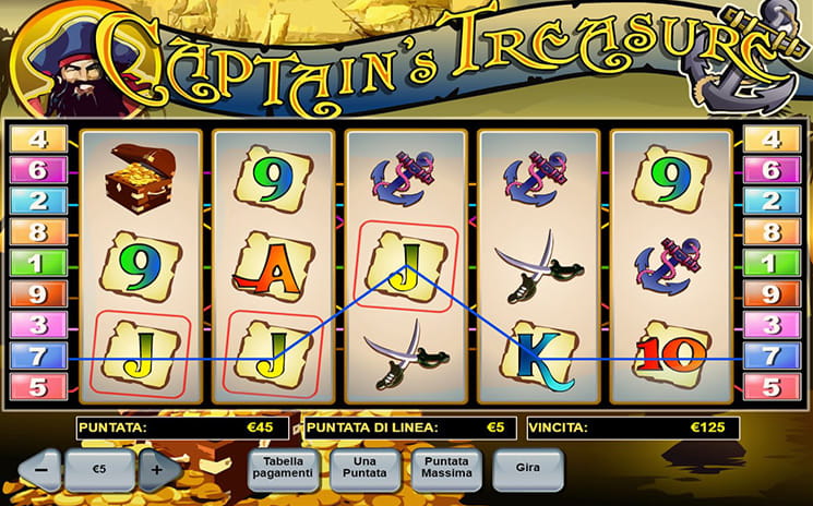 Captain's Treasure Slot di Eurobet casinò