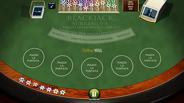 Blackjack Surrender su William Hill